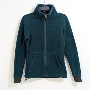 REI Emerald Green Fleece Zip Up Jacket / Coat - Size XS Womens